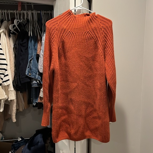 Illusory Rust Women’s Mock Neck Knit Sweater Dress, NWOT - Picture 2 of 5